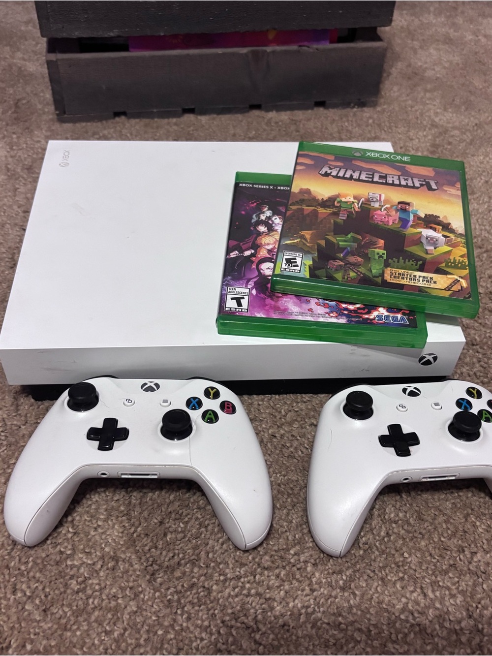 One X White Console Bundle with Two White Controllers